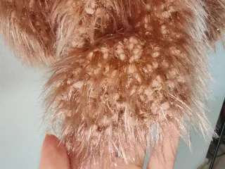 Chal/bufanda fantasía marrón y rosa