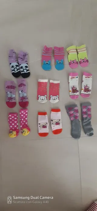 Set 9 paia calze antiscivolo bambina