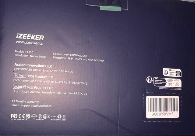 Proyector LED iZEEKER 1080P Wi-Fi IPL310 A ESTRENA