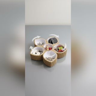 Porta oggetti svuota tasche a fiore - rotante