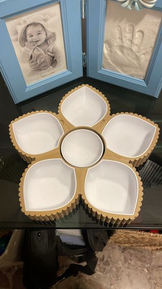 Porta oggetti svuota tasche a fiore - rotante