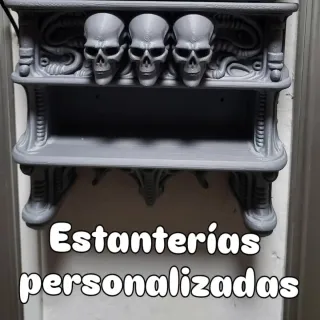 Estantería calaveras decorativa