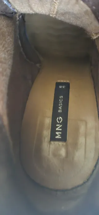 Botines Mango Marrones Tacón