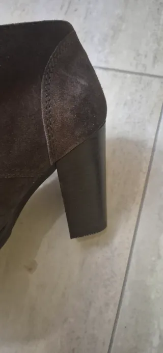 Botines Mango Marrones Tacón