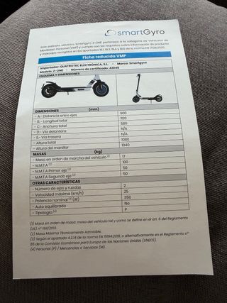 Patinete Eléctrico SmartGyro Z-One.