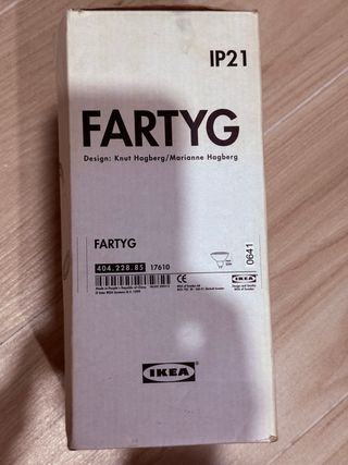 Lámpara FARTYG Ikea gris/plateada