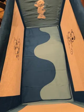 Parque infantil cuna de viaje azul