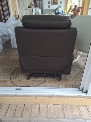 Sillón Masaje ECO-DE Levanta Persona Cuero Marrón