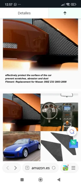 Módulo exterior parabrisas