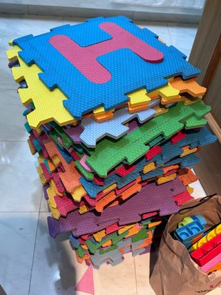 Alfombra Puzzle Letras Niños Foam