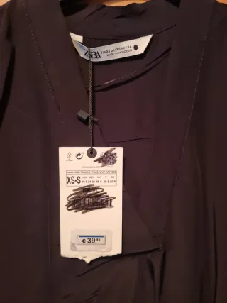 Camisa Zara Negra Talla XS