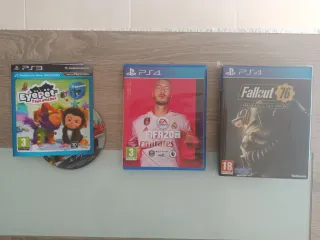 Juegos PS3 Eyepet y PS4 FIFA 20 y Fallout 76