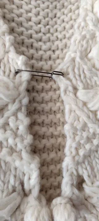 Colete de malha grosso vintage