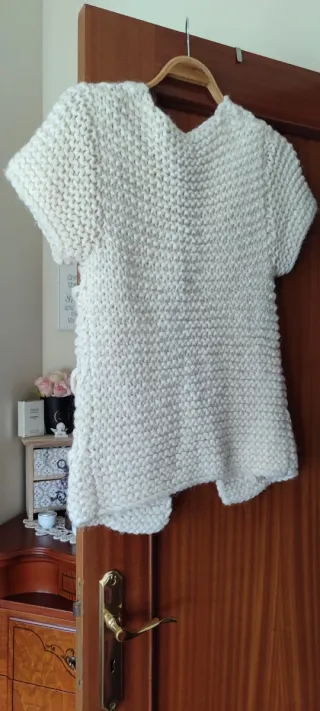 Colete de malha grosso vintage
