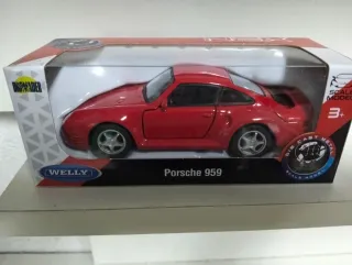 Coche miniatura Porsche 959 Welly Rojo
