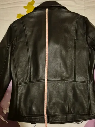 Cazadora de cuero negra hombre