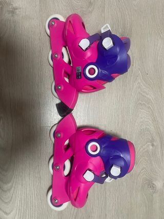 Patines en línea rosas y morados talla 26-29