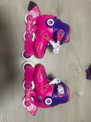 Patines en línea rosas y morados talla 26-29