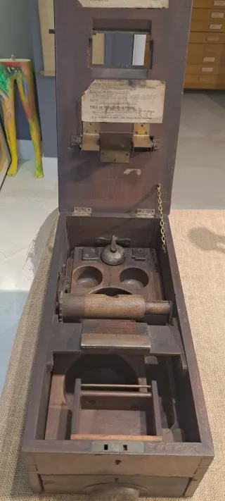 Caja registradora Gledhill madera antigua