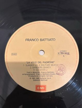 Vinile Franco Battiato La Voce Del Padrone