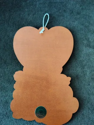 Angelo in legno da appendere con preghiera