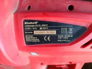 Einhell Laubsauger GC-EL 2600 E - Piezas