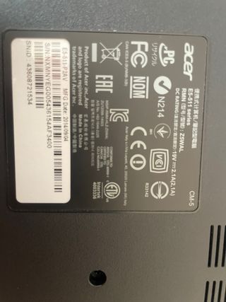 Portátil Acer ES1-511 Negro