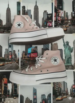 Converse Plataforma Rosas