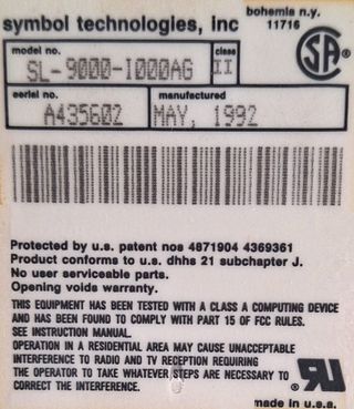 Lector Código Barras Symbol SL9000 Beige