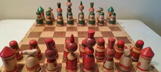 Scacchi Russi in Legno