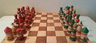 Scacchi Russi in Legno