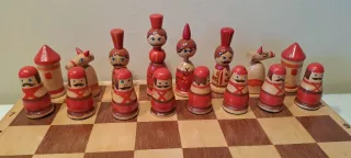 Scacchi Russi in Legno