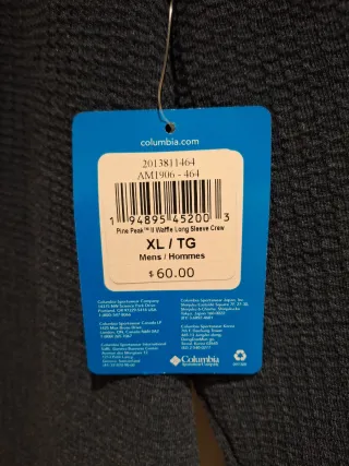 Camisa COLUMBIA hombre, etiqueta original+*jersey