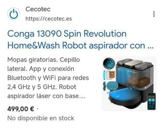 Cecotec Robot Aspirador Autovaciado y Mopas