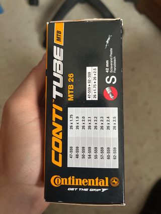 Cámara de bicicleta Continental MTB 26