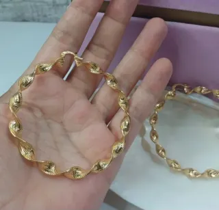 Pendientes Aro Chapado Oro 18k Rizado Grandes