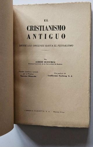 Libro El cristianismo antiguo Albert Dufourcq