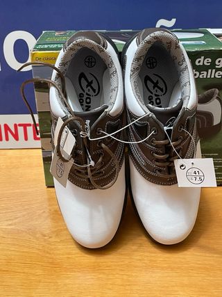 Zapatos de Golf Marrón y Blanco Talla 41