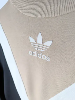 Sudadera Adidas V-Panel Beige y Negra