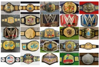 Cinture wrestling WWE, WWF e WCW title belt