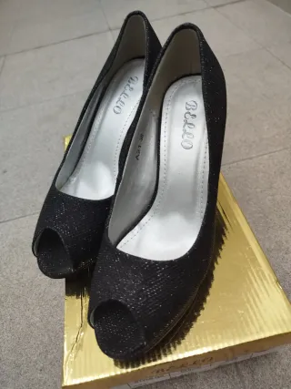Zapatos de fiesta Bello negros talla 38
