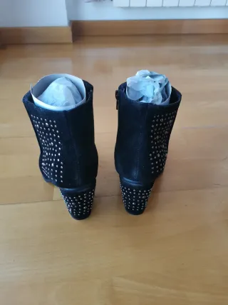 Botines tacón negros mujer talla 38
