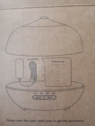 Humidificador Tenswall Negro/Marrón