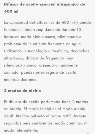 Humidificador Tenswall Negro/Marrón