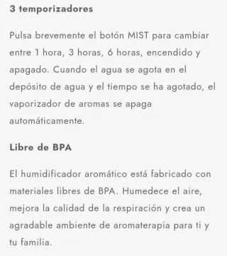 Humidificador Tenswall Negro/Marrón