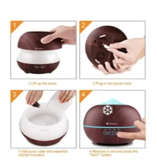 Humidificador Tenswall Negro/Marrón