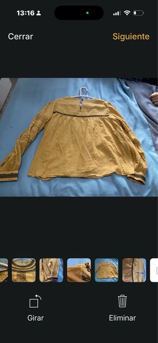 Camisa Zara bordada mujer talla M