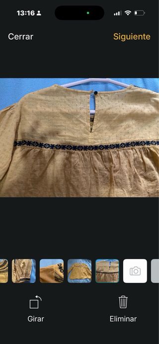 Camisa Zara bordada mujer talla M