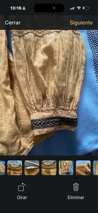 Camisa Zara bordada mujer talla M