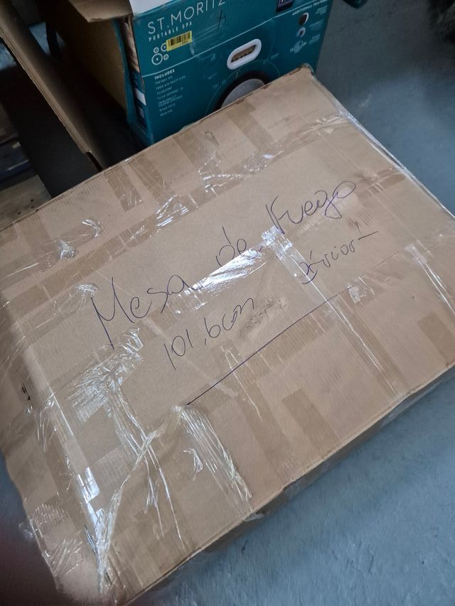 Mesa de fuego rectangular